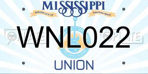 WNL022 Mississippi License Plate