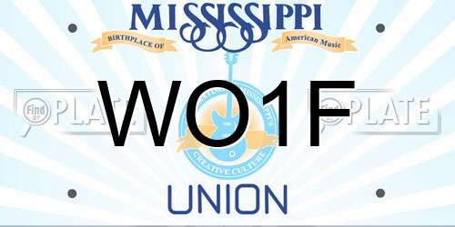 WO1F Mississippi License Plate