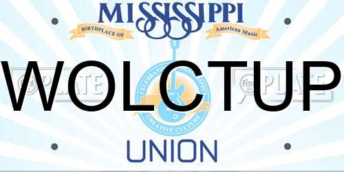 WOLCTUP Mississippi License Plate