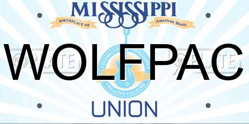 WOLFPAC Mississippi License Plate