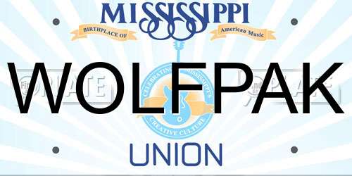 WOLFPAK Mississippi License Plate
