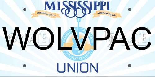 WOLVPAC Mississippi License Plate