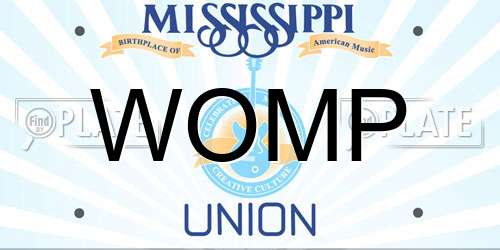 WOMP Mississippi License Plate