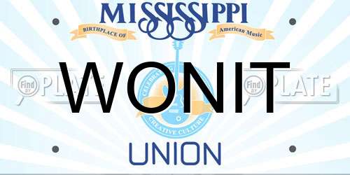 WONIT Mississippi License Plate