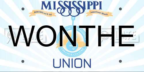 WONTHE Mississippi License Plate