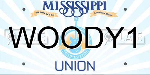 WOODY1 Mississippi License Plate