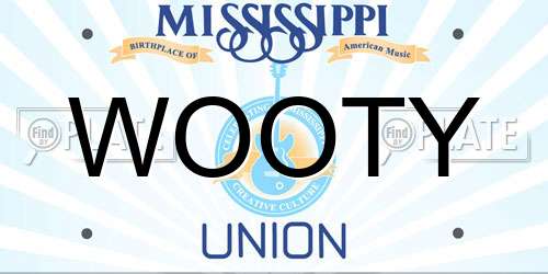 WOOTY Mississippi License Plate