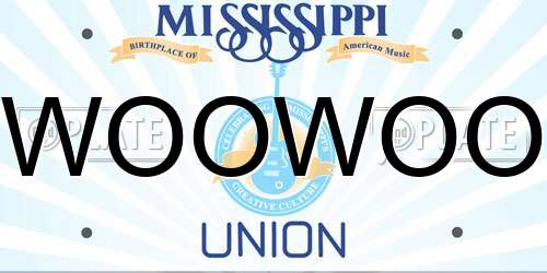 WOOWOO Mississippi License Plate