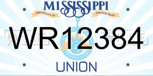 WR12384 Mississippi License Plate