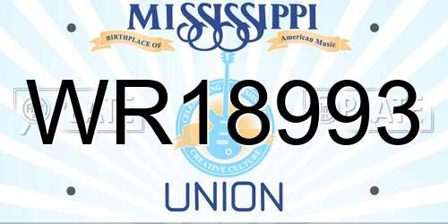 WR18993 Mississippi License Plate