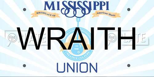 WRAITH Mississippi License Plate