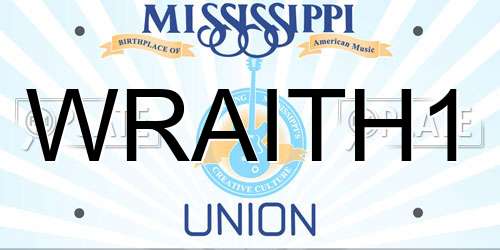 WRAITH1 Mississippi License Plate