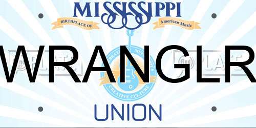 WRANGLR Mississippi License Plate