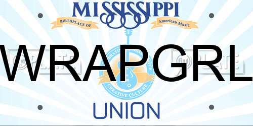 WRAPGRL Mississippi License Plate