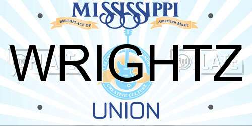 WRIGHTZ Mississippi License Plate