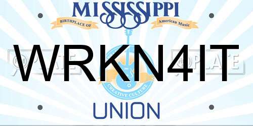 WRKN4IT Mississippi License Plate
