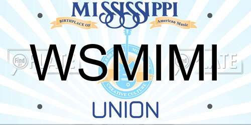 WSMIMI Mississippi License Plate