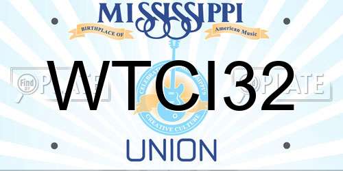 WTCI32 Mississippi License Plate
