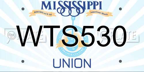 WTS530 Mississippi License Plate