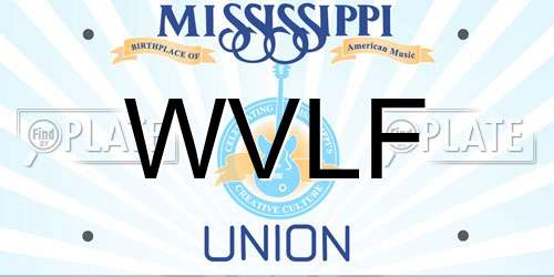 WVLF Mississippi License Plate
