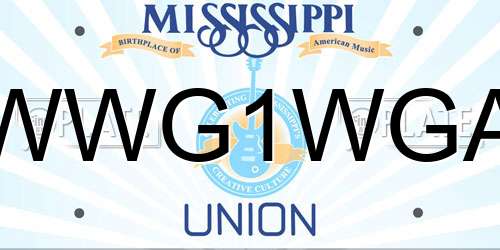 WWG1WGA Mississippi License Plate