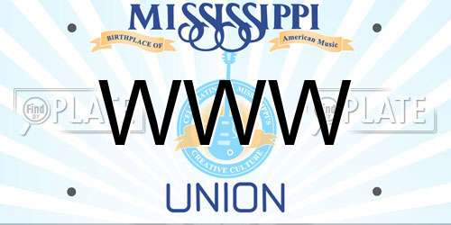 WWW Mississippi License Plate