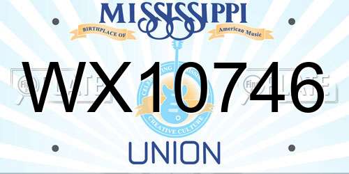 WX10746 Mississippi License Plate