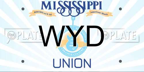 WYD Mississippi License Plate