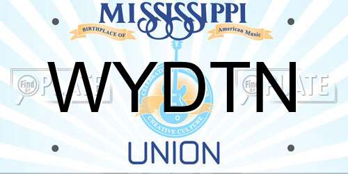 WYDTN Mississippi License Plate