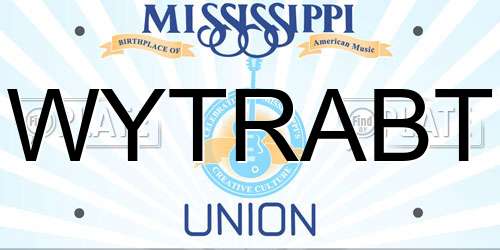 WYTRABT Mississippi License Plate