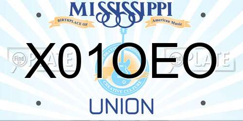 X01OEO Mississippi License Plate