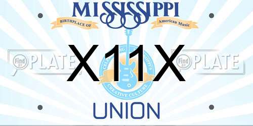 X11X Mississippi License Plate