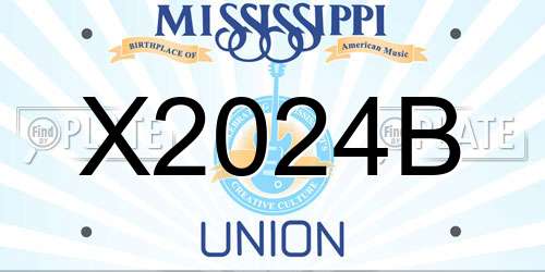 X2024B Mississippi License Plate