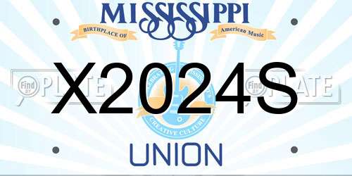 X2024S Mississippi License Plate