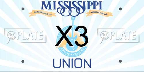 X3 Mississippi License Plate