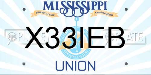 X33IEB Mississippi License Plate
