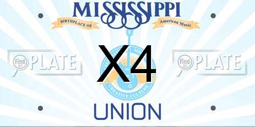 X4 Mississippi License Plate