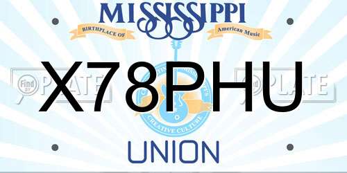 X78PHU Mississippi License Plate