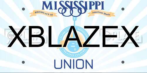 XBLAZEX Mississippi License Plate