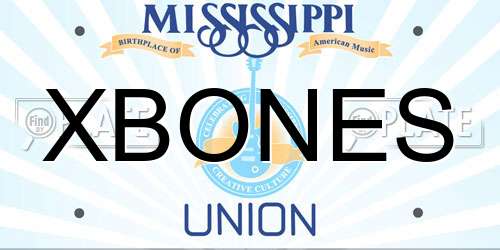 XBONES Mississippi License Plate