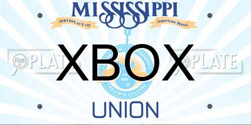 XBOX Mississippi License Plate