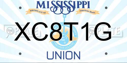 XC8T1G Mississippi License Plate