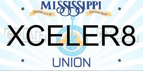 XCELER8 Mississippi License Plate