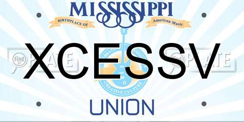 XCESSV Mississippi License Plate