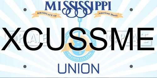XCUSSME Mississippi License Plate