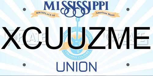 XCUUZME Mississippi License Plate