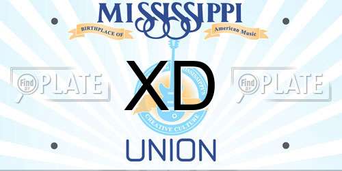 XD Mississippi License Plate