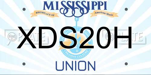 XDS20H Mississippi License Plate