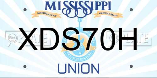 XDS70H Mississippi License Plate