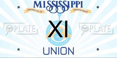 XI Mississippi License Plate